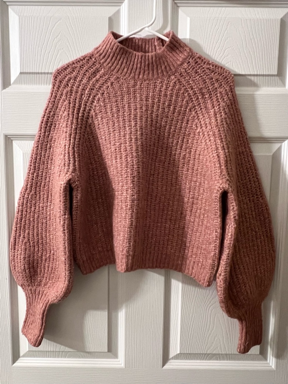 Zara Chunky Knit Mock Neck Sweater